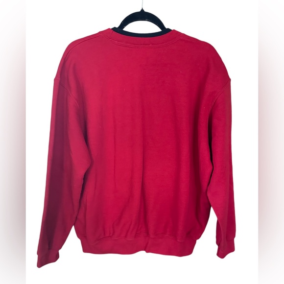 VTG 90s Top Stitch embellished red crewneck sweatshirt w sequins. Beautiful. 1X - Picture 2 of 7